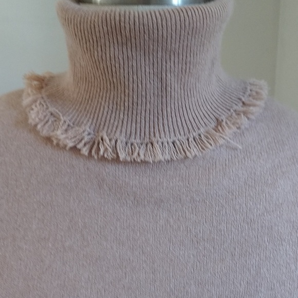 Magaschoni Sweaters - MAGASCHONI Fringed Cashmere Turtleneck